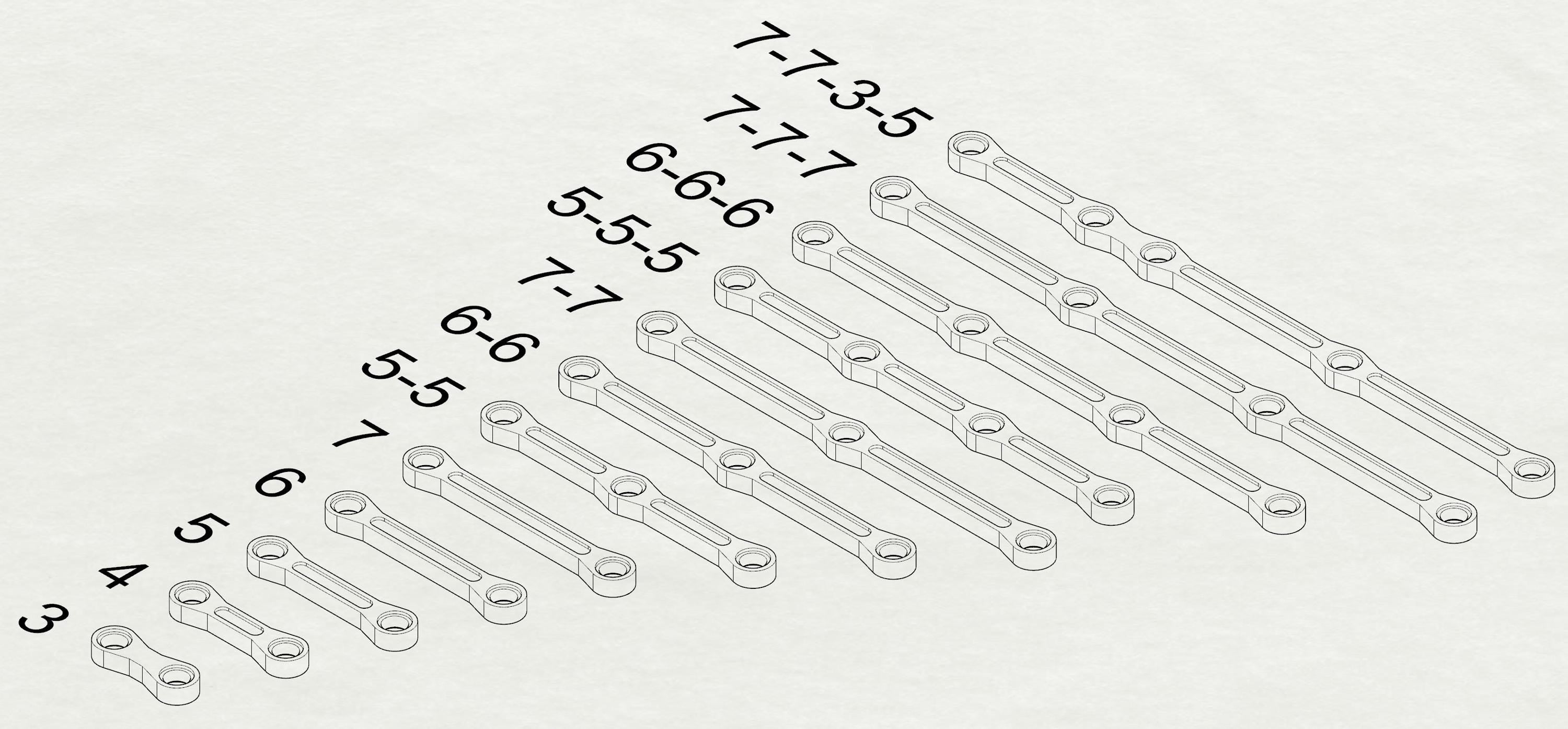 Brick Model Steam Train Coupling Rods - (LEGO Compatible)