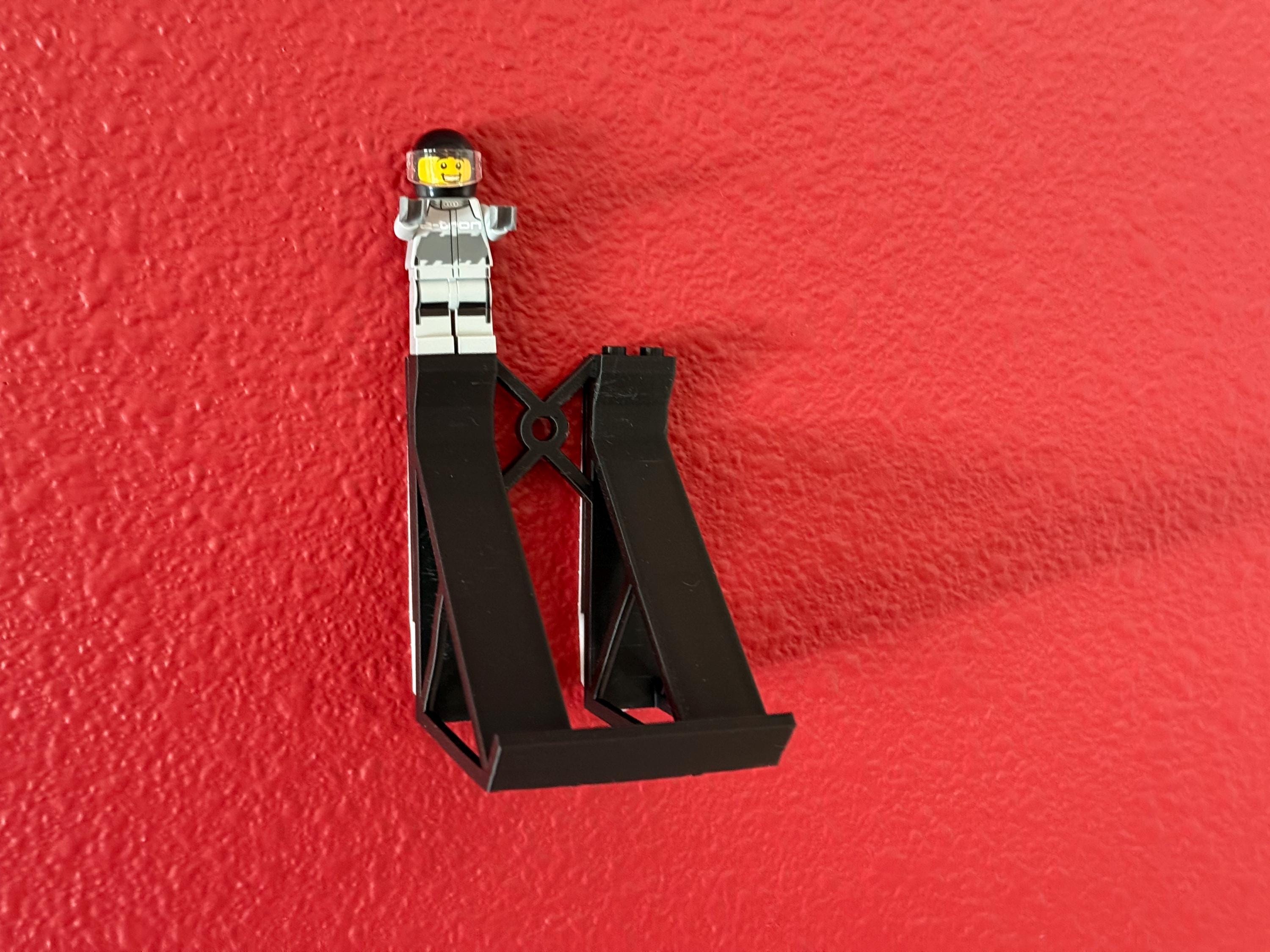 Brick Model Car Universal Wall Mounting Kit with mini-figure Display! - (Lego Speed Champions Compatible)