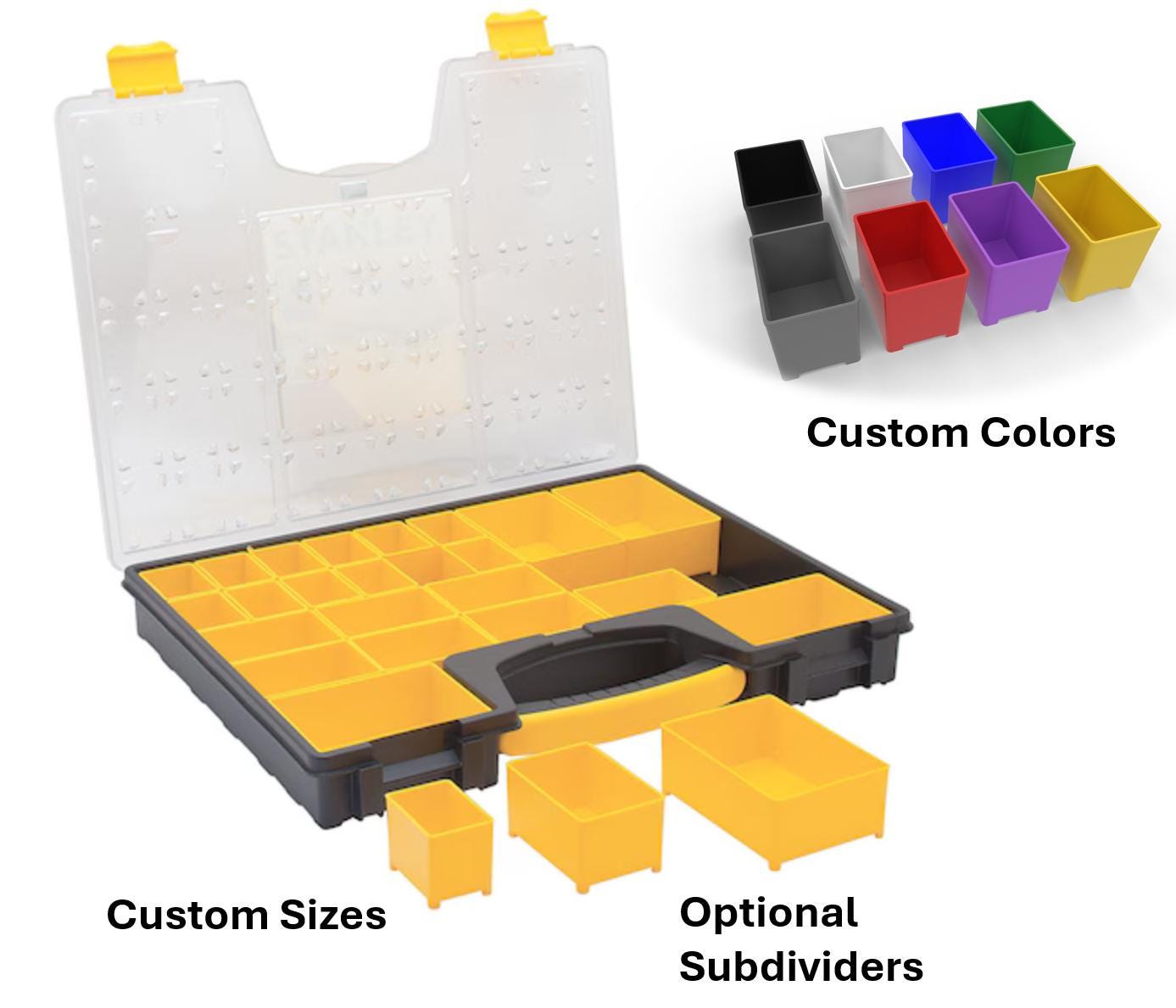 Custom Organizer Bins for Stanley Professional Organizer