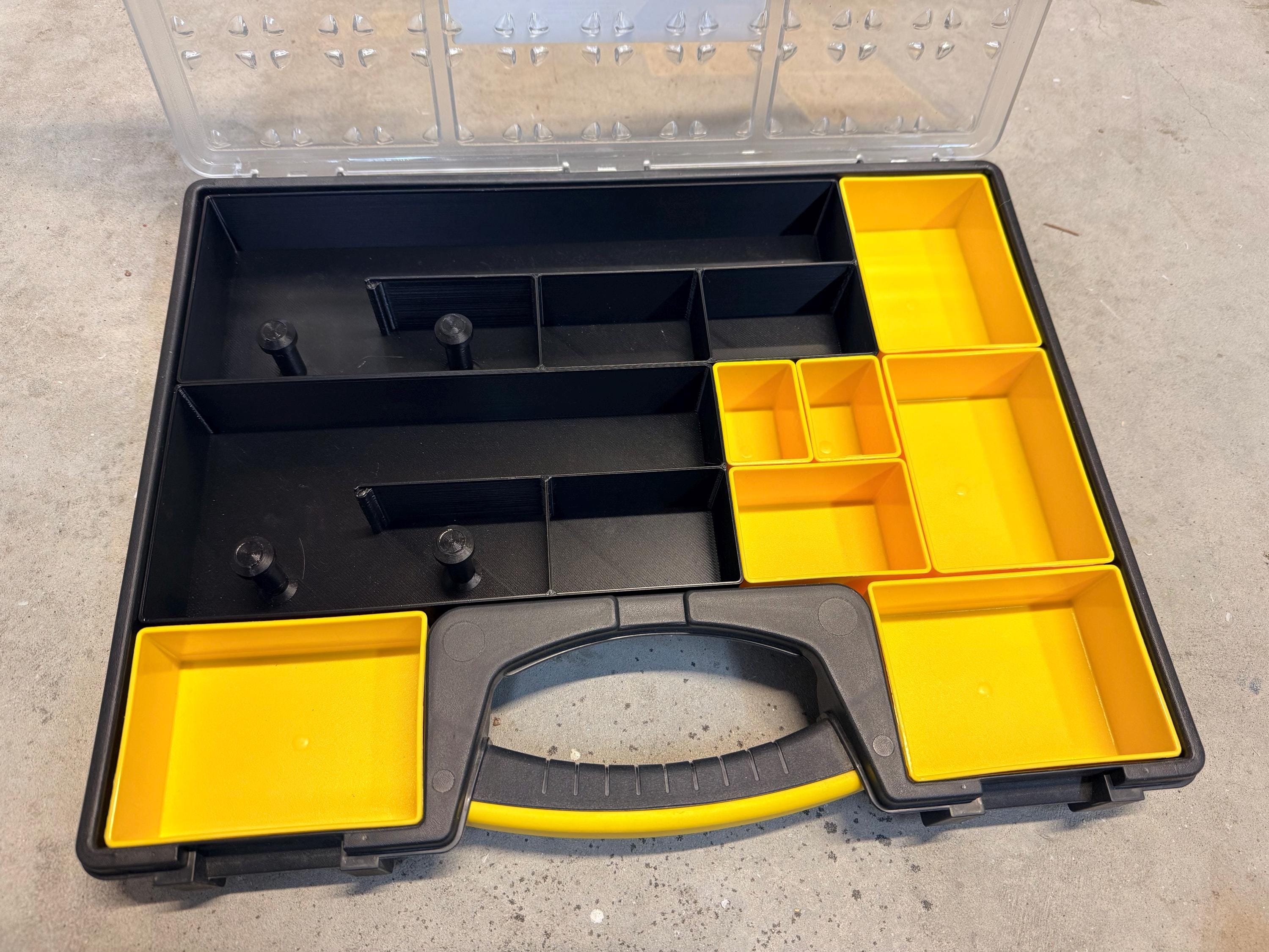 Custom Tool Inserts for Stanley Professional Organizer | Fits MicroMark MicroLux Powered Chisel & Micro Sander | Precision Tool Storage Bin