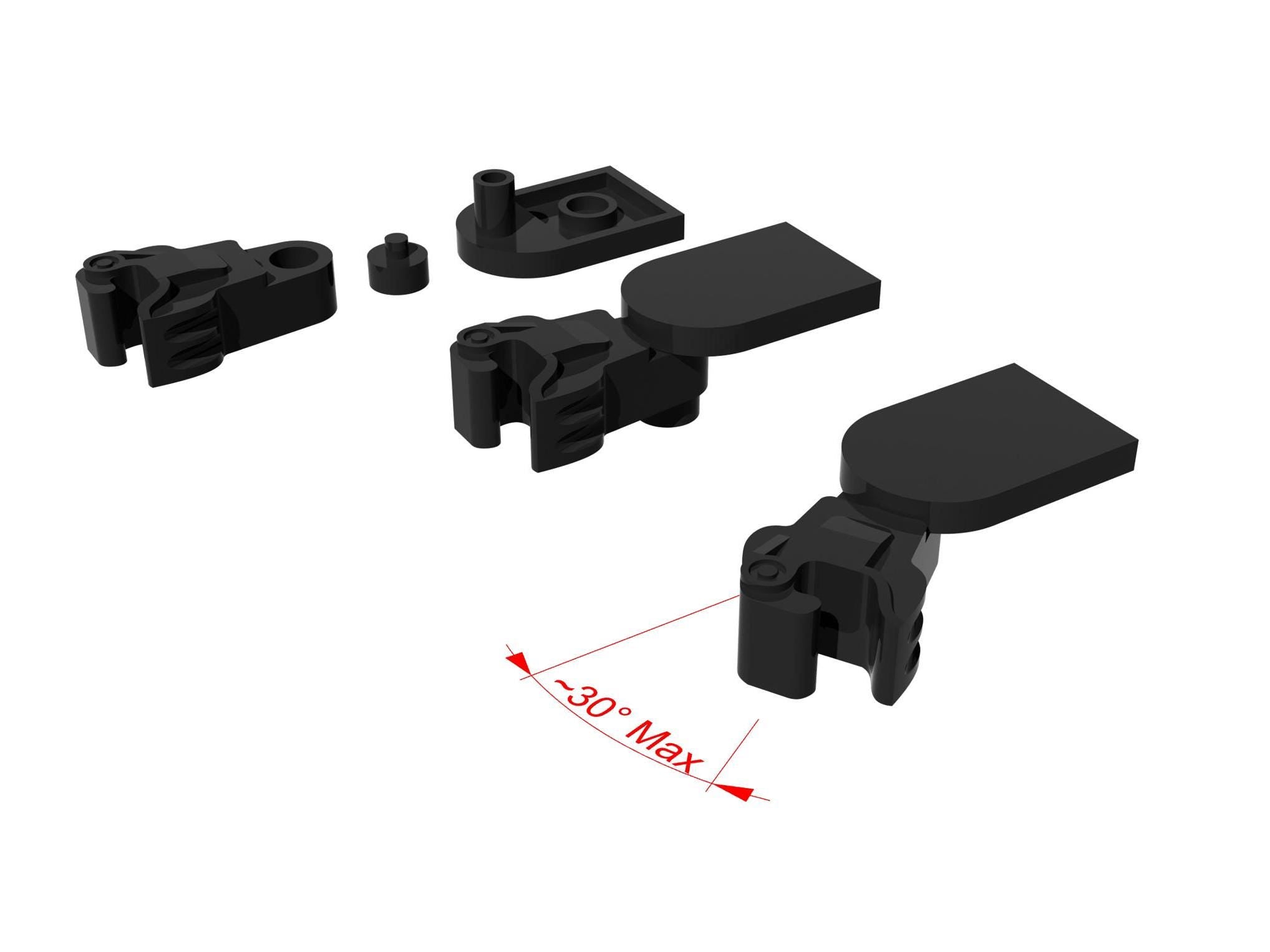 Improved Brick Train Knuckle Coupler - Pair - (Lego Compatible)