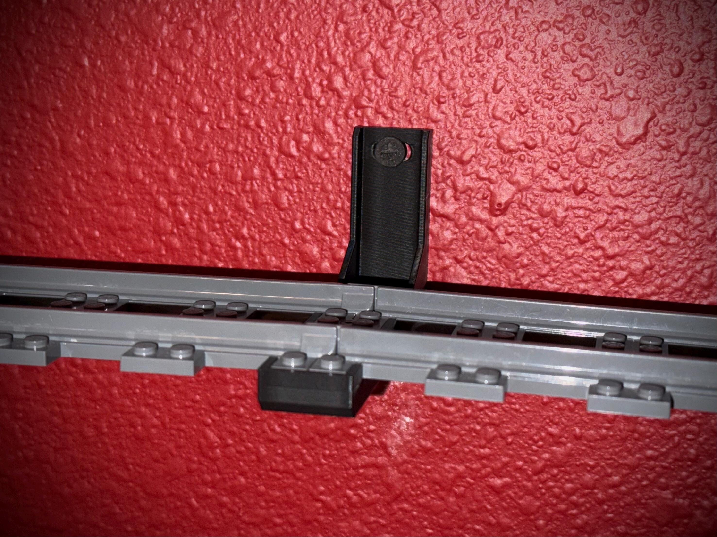 Brick Train Track Wall Bracket - (LEGO Compatible)