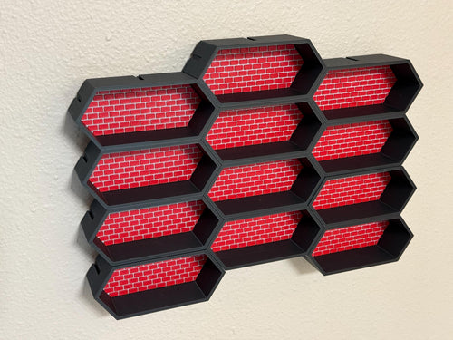 Premium 1:64 Scale Toy Car Hexagon Display System with Custom 3D Backdrop!