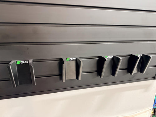 Battery Mounts for EGO 56V Packs - Secure Storage for Slat Wall systems