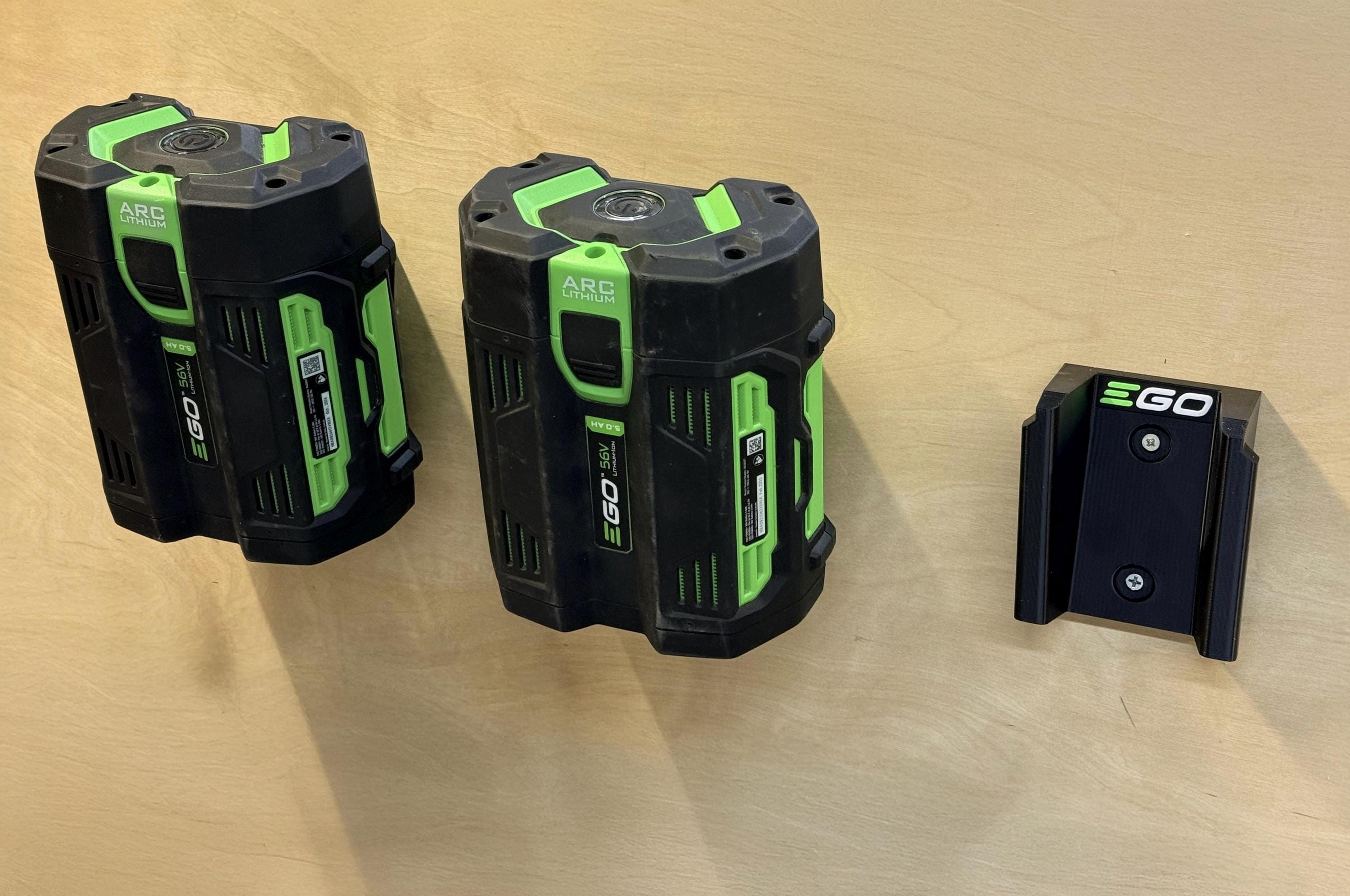 Battery Mounts for EGO 56V Packs - Secure Ergonomic Angled Wall Mount Storage