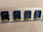 Pro-Grade Battery Mounts for DeWalt 20V/60V - Secure Wall & Under-Shelf Storage