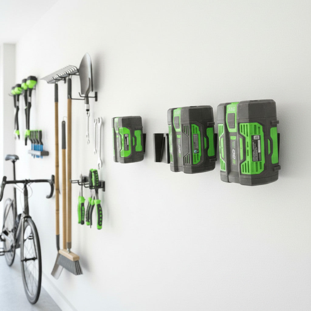 EGO 56V Angled Battery Holder | Direct Wall Mount | Secure Storage