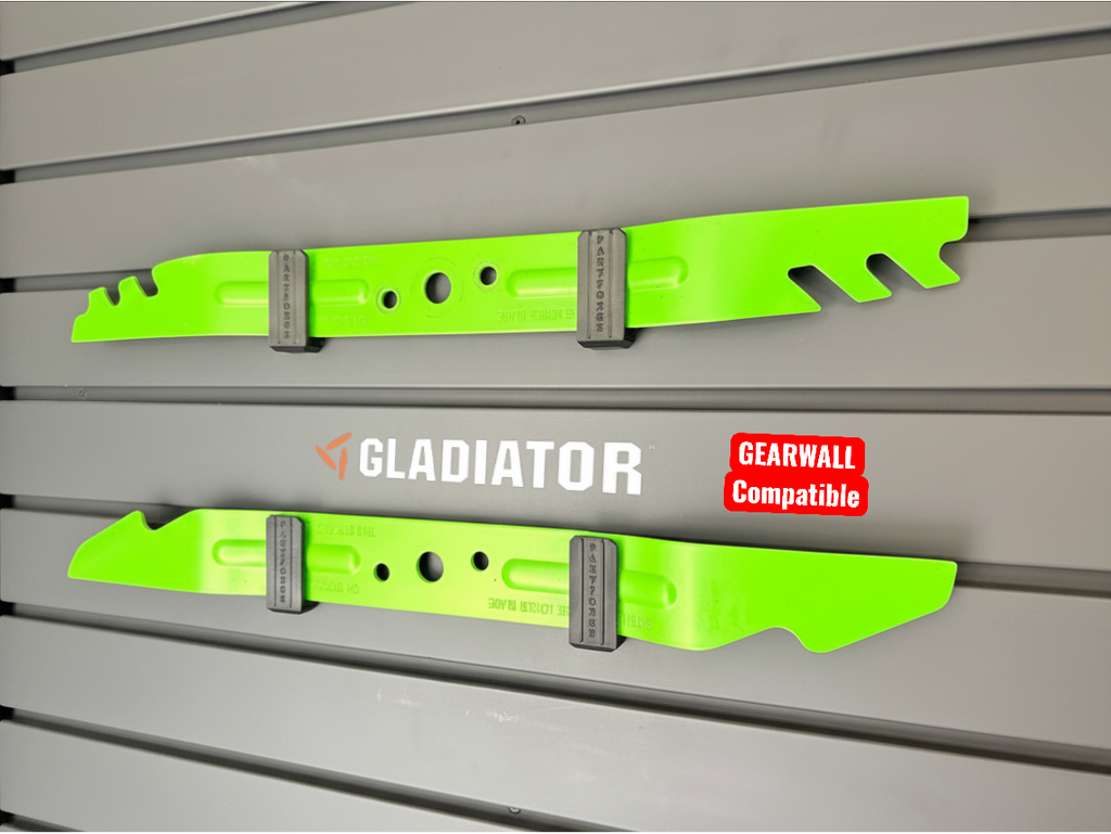 EGO Mower Blade Hooks for Gladiator GearWall & GearTrack | Set for 2 Blades | Stores Blades Flat & Safe