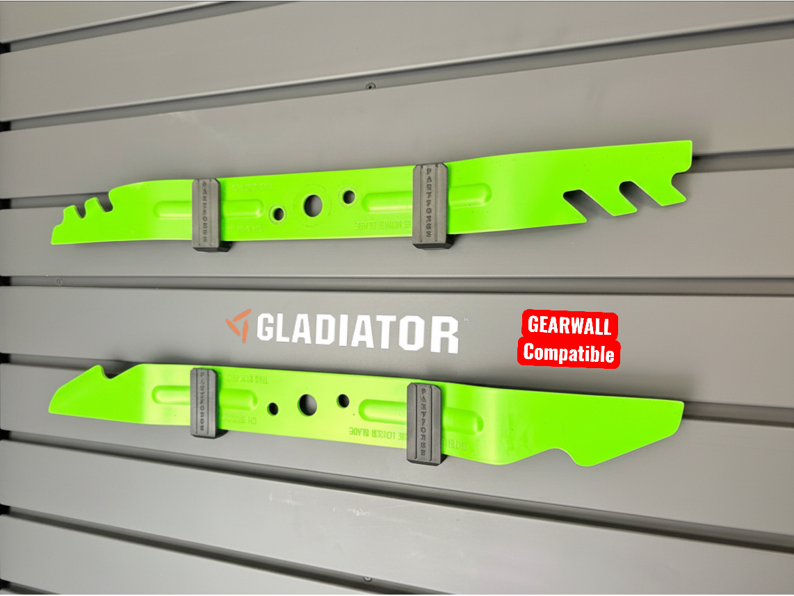 EGO Mower Blade Hooks for Gladiator GearWall & GearTrack | Set for 2 Blades | Stores Blades Flat & Safe