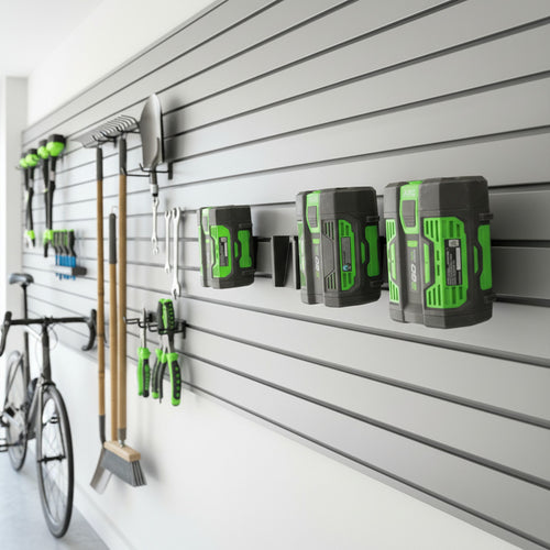 EGO 56V Angled Battery Holder for Gladiator GearWall & GearTrack | Secure Storage