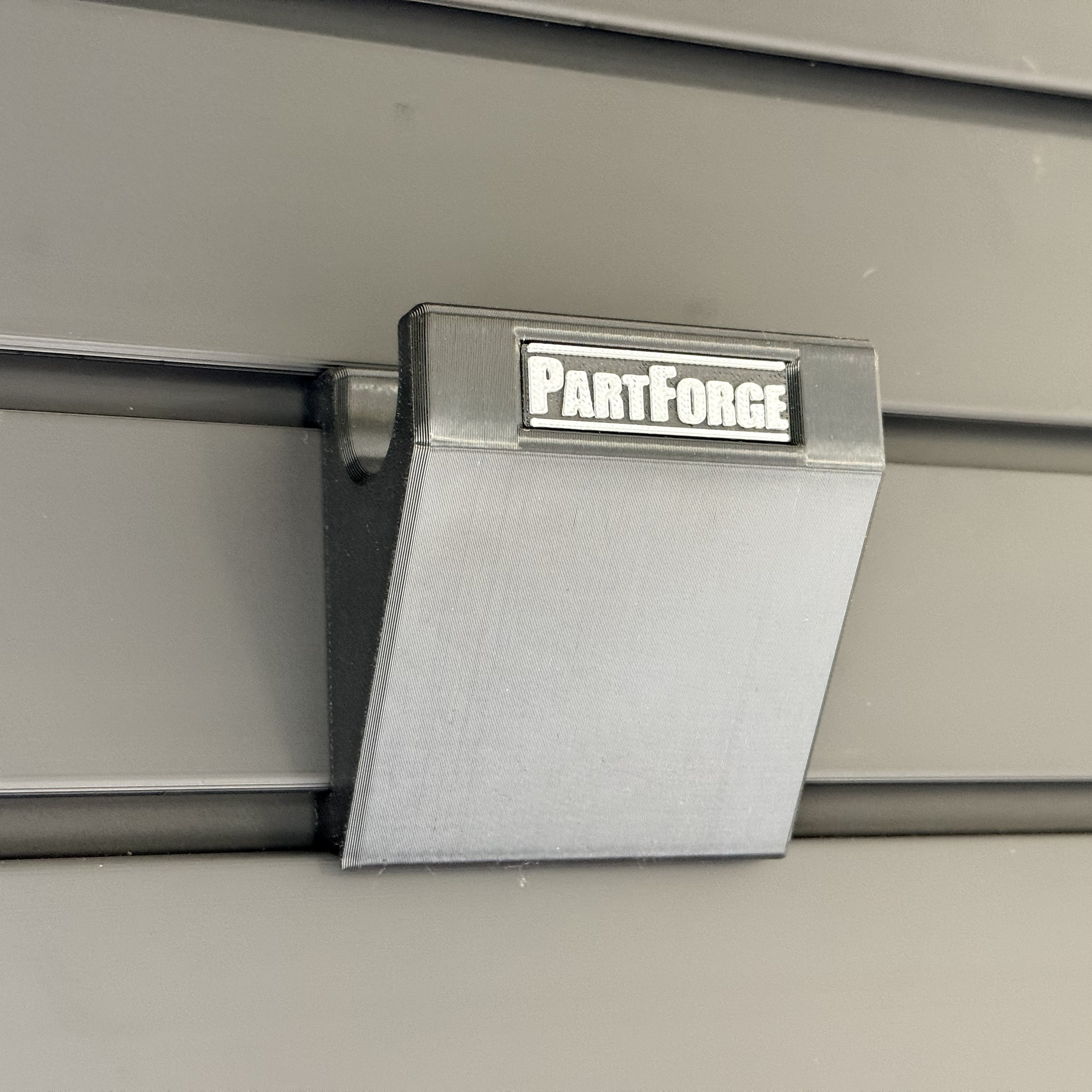 mount installed on 3 inch PVC slatwall