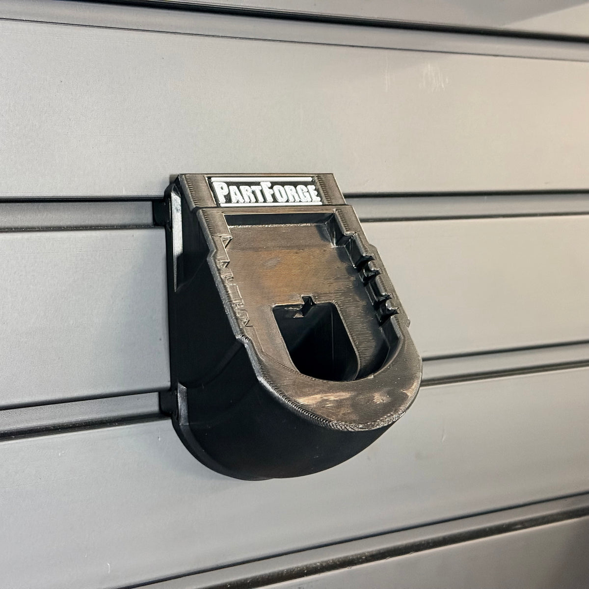 Ryobi 18V ONE+ Battery Angled Mount for Slatwall Systems | Secure Storage