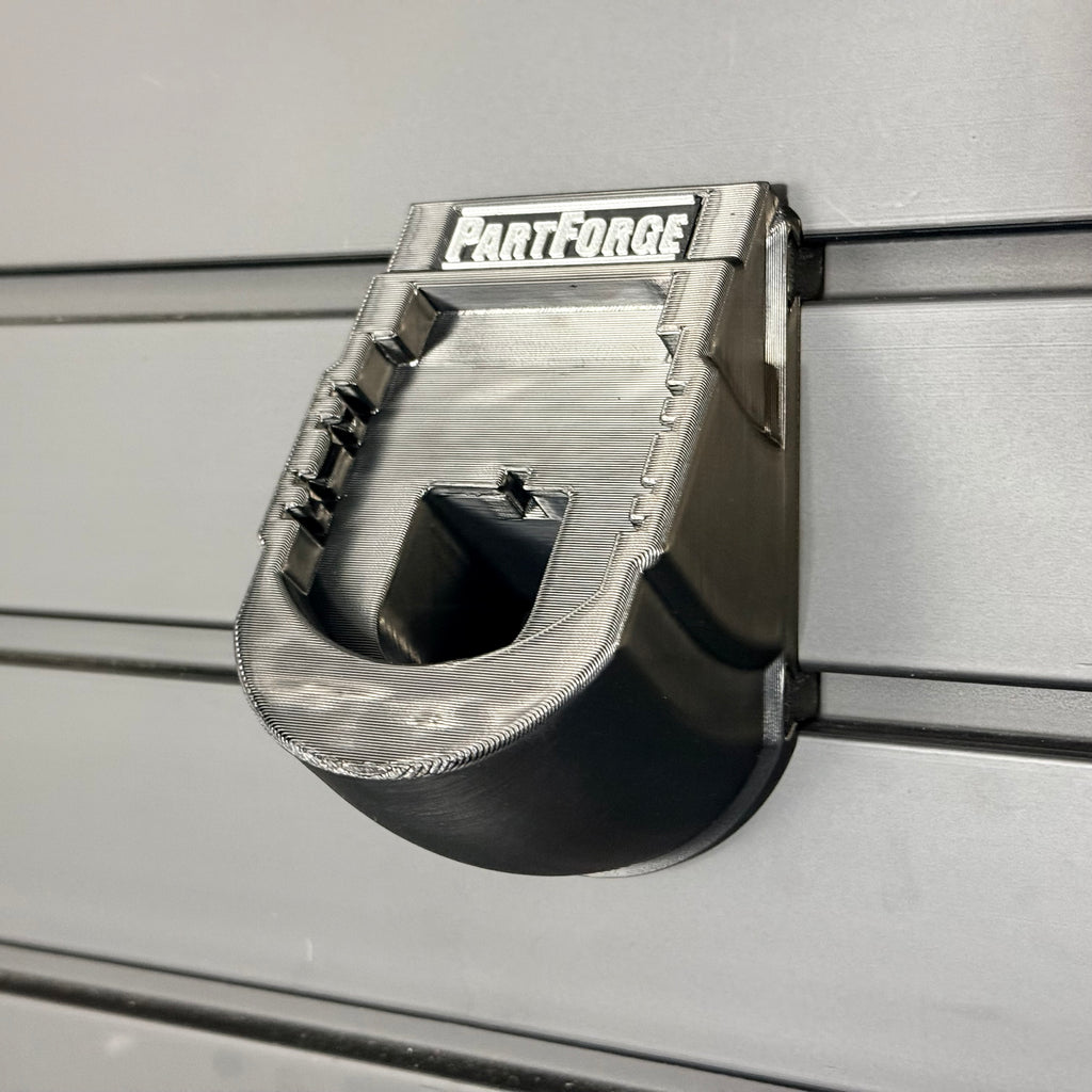 Ryobi 18V ONE+ Battery Angled Mount for Slatwall Systems | Secure Storage