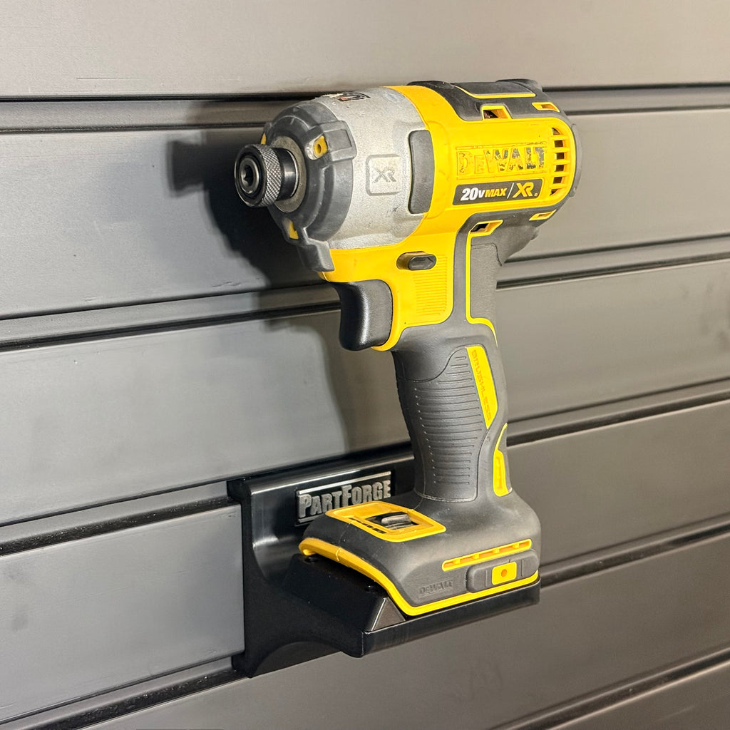 DeWalt 20V MAX Tool Holder for Slatwall Systems | Upright Click-In Mount
