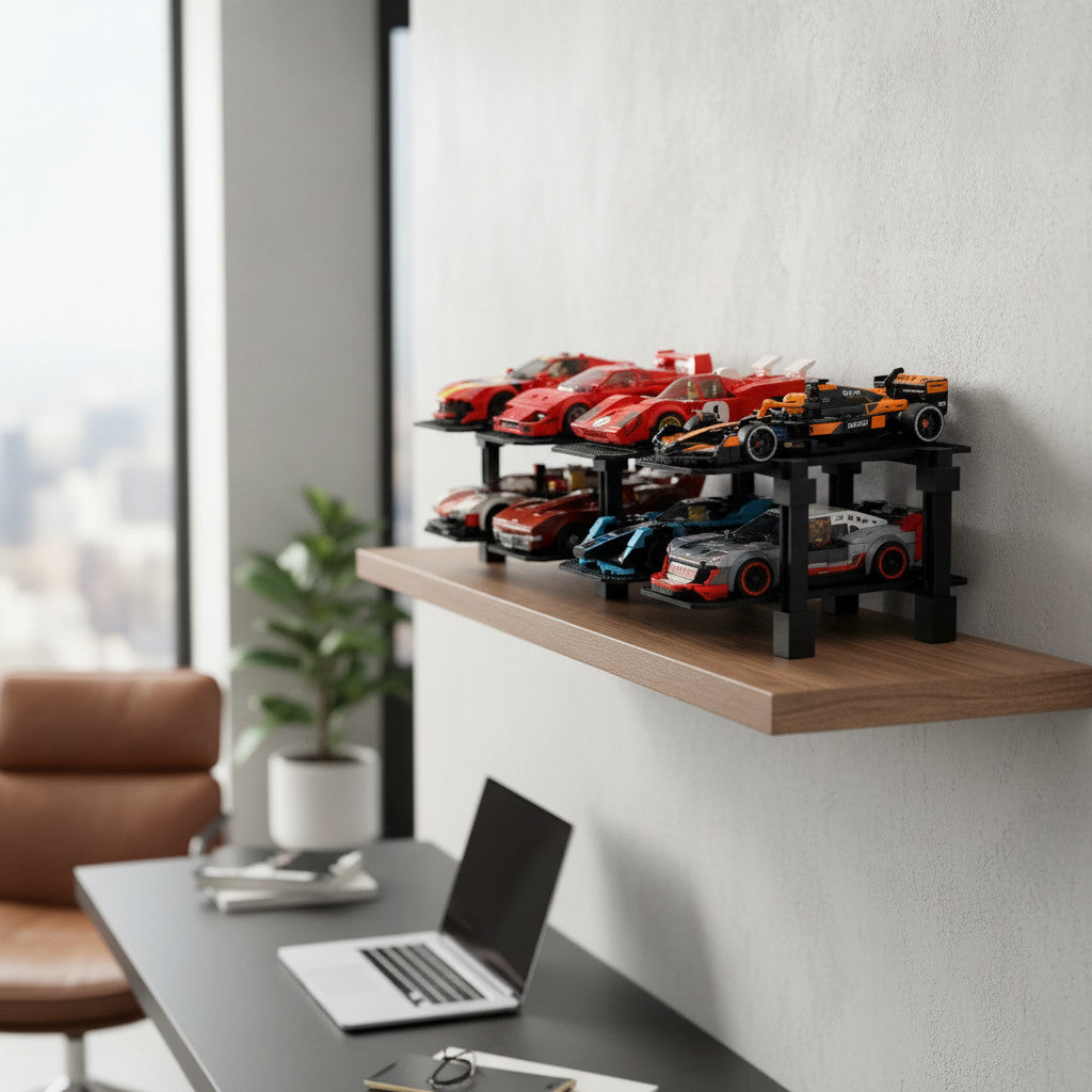 Modular Display Rack for LEGO Speed Champions | 6 & 8 Wide | Expandable