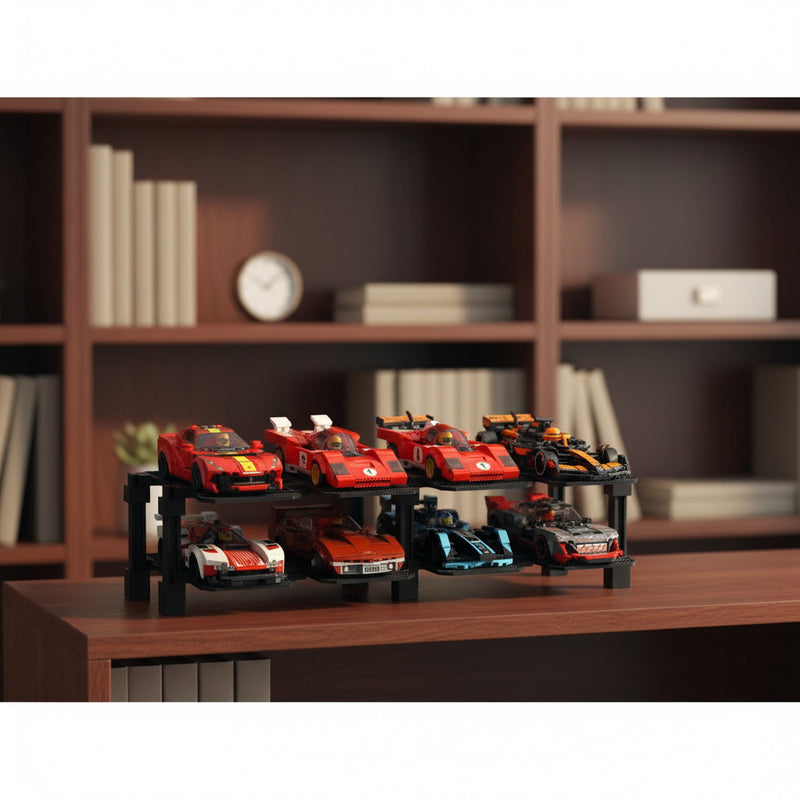 Modular Display Rack for LEGO Speed Champions | 6 & 8 Wide | Expandable
