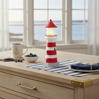 Nautical LED Lighthouse Decor | Tabletop Centerpiece | 9.5 inch