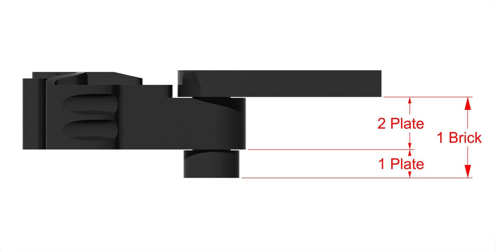 Improved Brick Train Knuckle Coupler - Pair - (Lego Compatible)