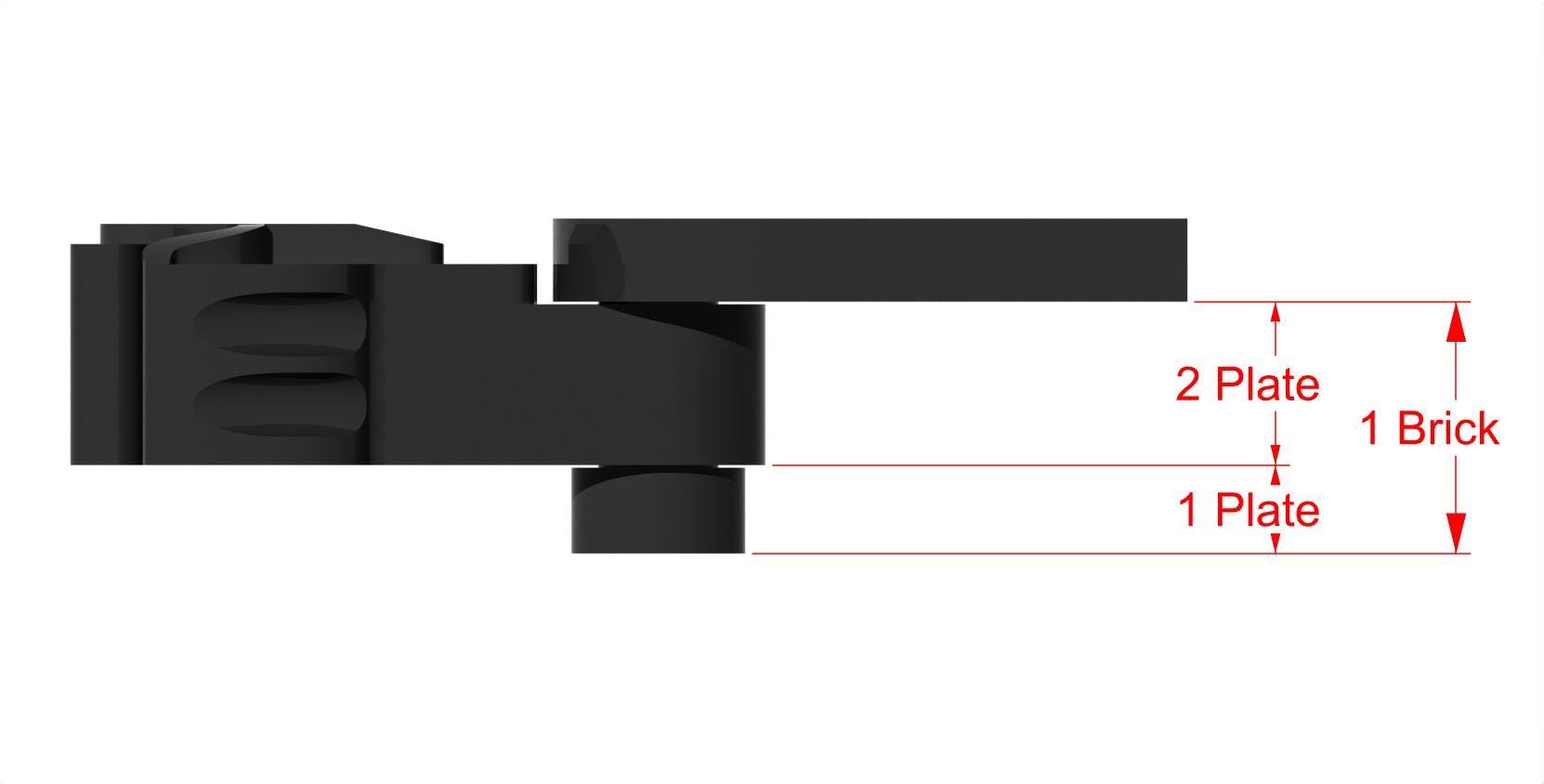 Improved Brick Train Knuckle Coupler - Pair - (Lego Compatible)