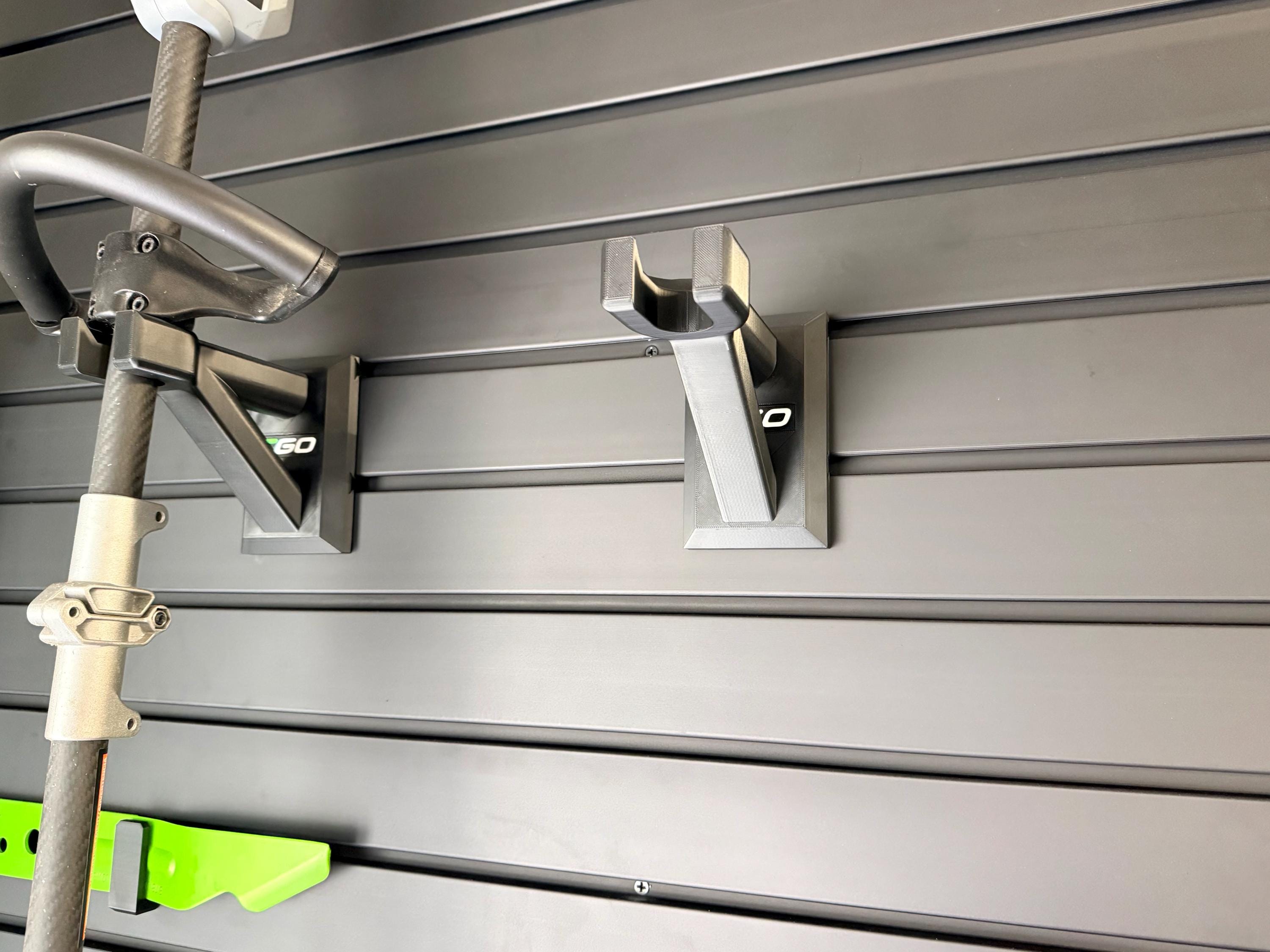 Slat Wall Mounting Bracket for EGO Pole Tools (String Trimmer, Edger, Multi-head, and more..)