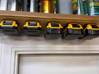 Pro-Grade Battery Mounts for DeWalt 20V/60V - Secure Wall & Under-Shelf Storage
