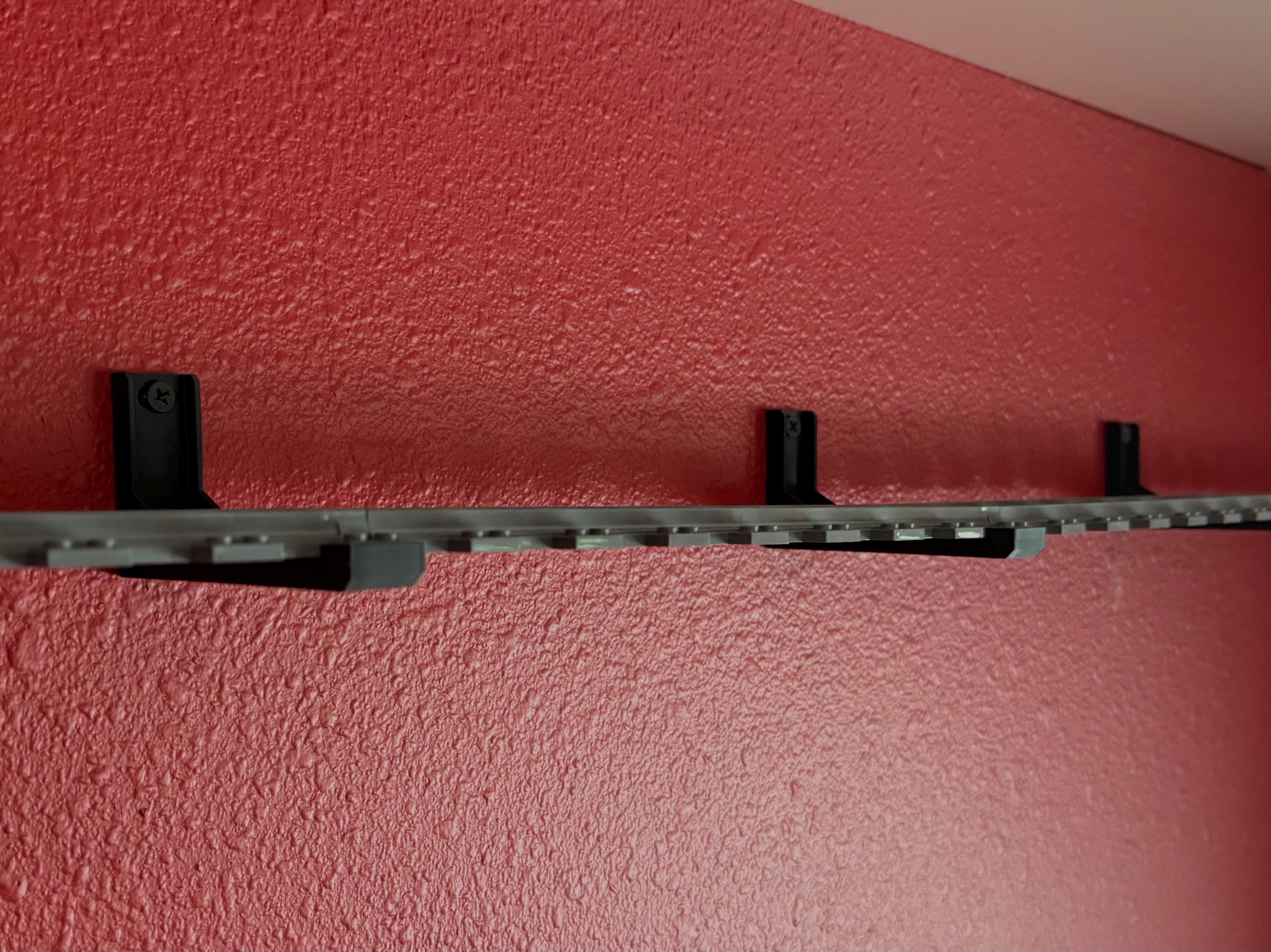 Brick Train Track Wall Bracket - (LEGO Compatible)