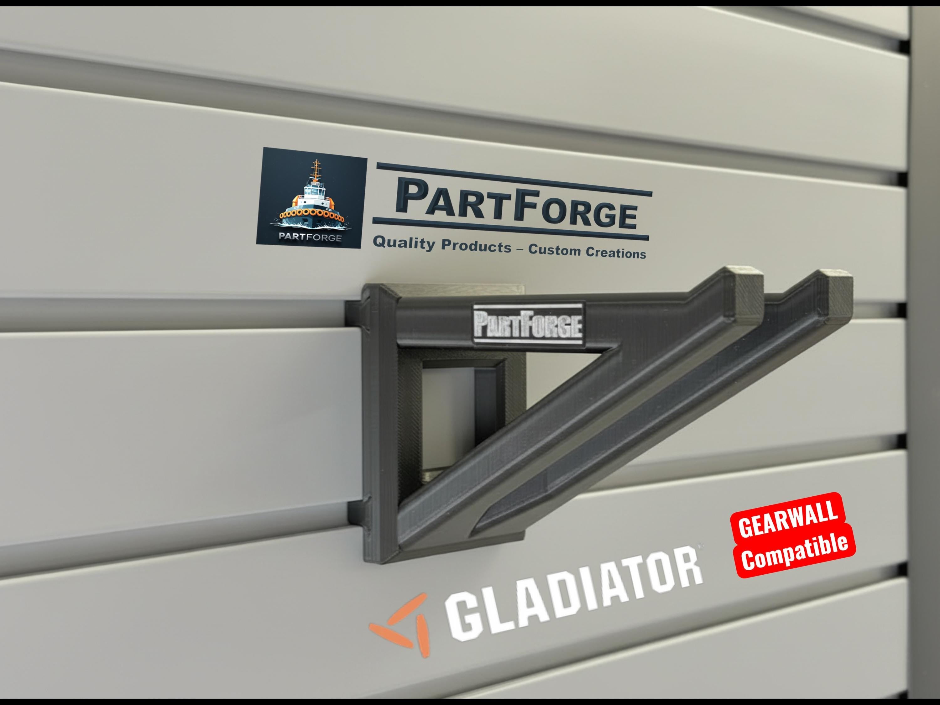 Universal Mounting Bracket for Pole Tools (String Trimmer, Edger, Multi-head, and more..) for Gladiator GearTrack and GearWall Systems