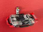 Brick Model Car Universal Wall Mounting Kit with mini-figure Display! - (Lego Speed Champions Compatible)