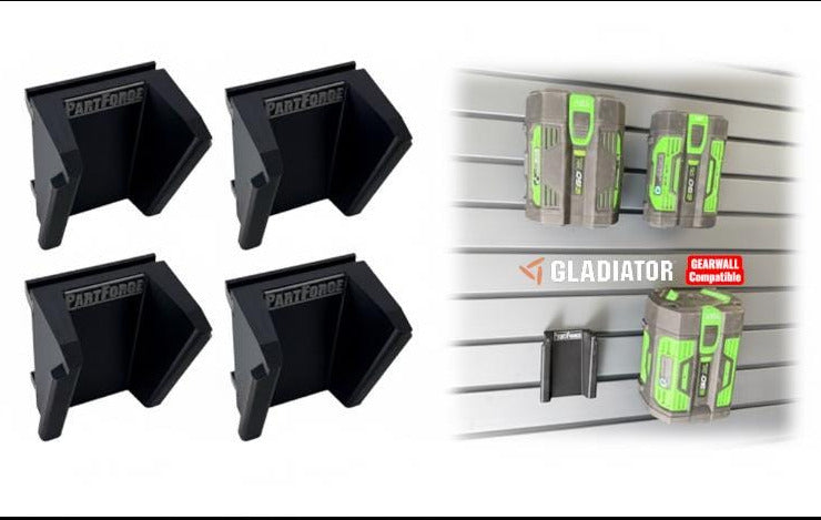 Battery Mounts for EGO 56V Packs - Secure Storage for Gladiator GearTrack and GearWall systems